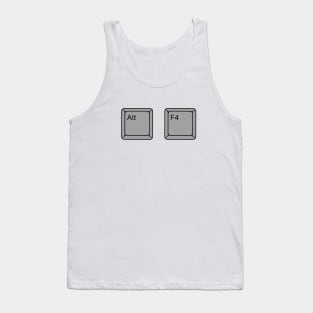 ALT F4 White Tank Top